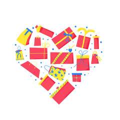 Gift packages set. Vector hand drawn design.