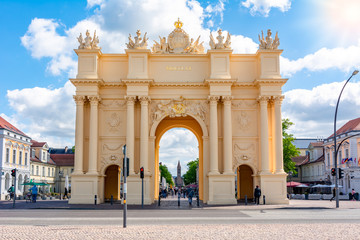 Brandenburg Gate (Brandenburger Tor) in Potsdam, Germany - obrazy, fototapety, plakaty