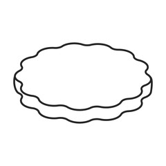 Biscuit cookie vector icon.Outline,line vector icon isolated on white background biscuit cookie.