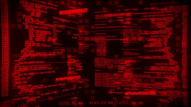 Red Hacker Digital Text Motion Graphic Background