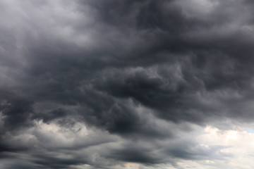 Grey storm clouds sky
