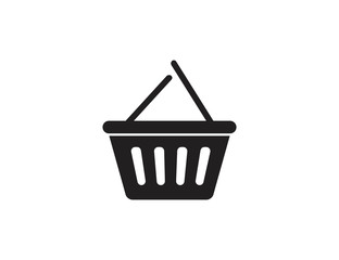 Basket. Shopping basket. Plastic shopping basket vector web icon isolated on white background, EPS 10, top view