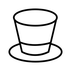 top hat accessory isolated icon