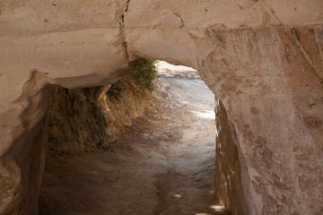 Israel bell cave made from mining