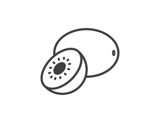 Kiwi. Kiwi fruit isolated on white background. EPS 10, top view