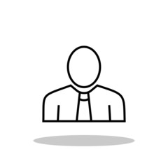 Businessman icon in flat style. Man in suit symbol for your web site design, logo, app, UI Vector EPS 10.