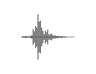 Sound wave rhythm. Vector sound waves. Audio Player. Audio equalizer technology, pulse musical. Vector illustration. EPS 10 top view