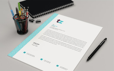 Letterhead Template Vector Design Professional