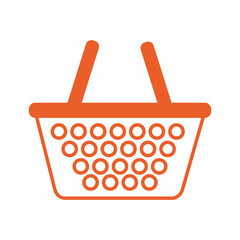 shopping basket market isolated icon