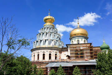 New Jerusalem Voskresensky monastery on sunny day, Istra, Moscow region