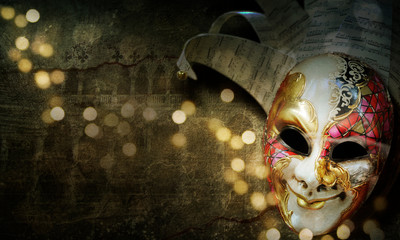 Traditional carnival venetian mask