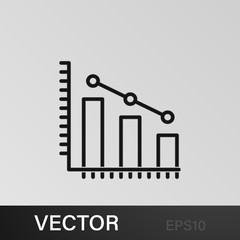 statistics, data icon. Element of science illustration. Thin line illustration for website design and development, app development. Premium outline icon