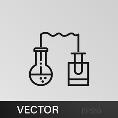 experiment icon. Element of science illustration. Thin line illustration for website design and development, app development. Premium outline icon