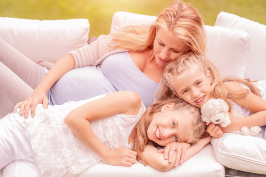 happy family exciting about having a baby