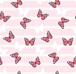 seamless pattern with butterflies