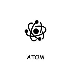 Atom flat vector icon