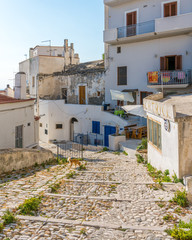 Summer afternoon view in Peschici, beautiful village in the Gargano region of Puglia (Apulia),...