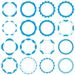 Badges - Serie 2 - complet - cyan