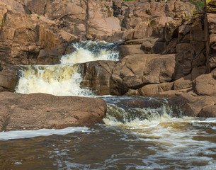 Waterfall in the mountains after a rain