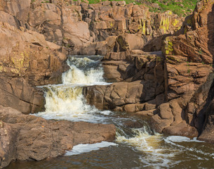 Waterfall in the mountains after a rain
