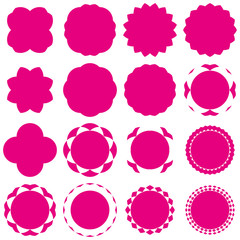 Badges - Serie 2 - complet - magenta