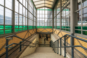 Historic Main Railway Station on Piłsudzki Street in the city of Wroclaw, Lower Silesia. The station was renovated in preparation for Euro 2012.