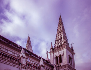 A shot of top of Santa Cruz Basilica in Kochi