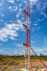 Glide path antenna of the instrument landing system.