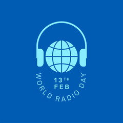 Design of World radio day for poster, banner or any design