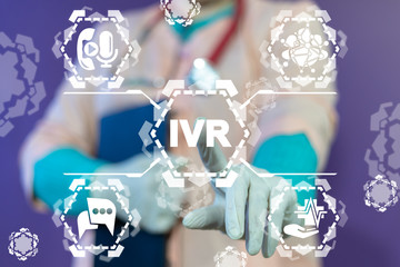 IVR Medical Innovative Communication Technology. Interactive Voice Response Health Care Concept.