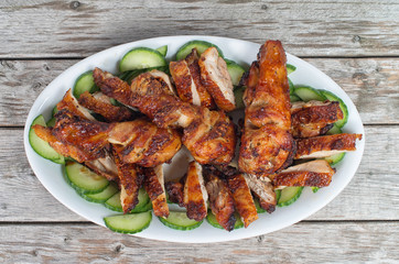 Crispy golden marinated chiken drumsticks