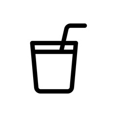 Cocktail line icon, outline vector sign, linear style pictogram isolated on white. Symbol, logo illustration. Editable stroke. Pixel perfect