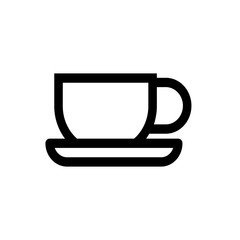 Coffee cup line icon, outline vector sign, linear pictogram isolated on white. Symbol, logo illustration