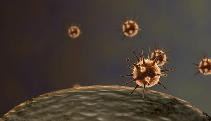 New coronavirus 2019-ncov. 3D medical illustration