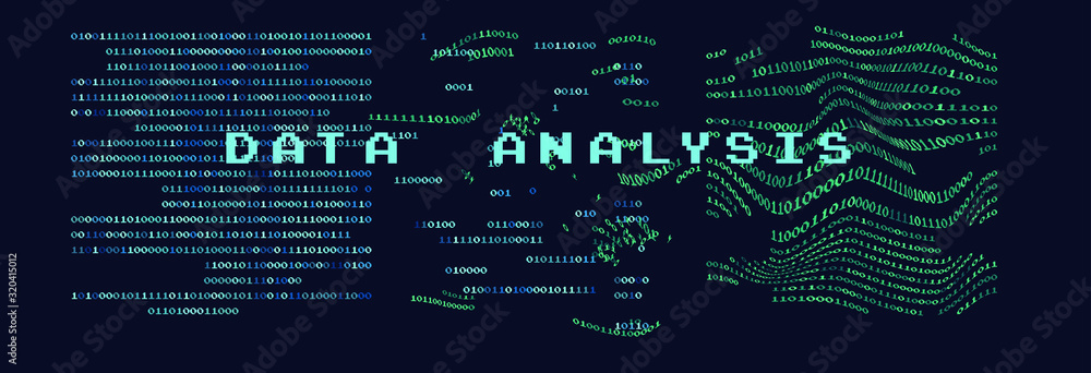 Aufkleber Set of matrices with binary code. Concept illustration for Artificial Intelligence, Big Data and Machine Learning technologies.
