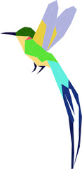 Obraz na płótnie Canvas Colorful polygonal style design of bird