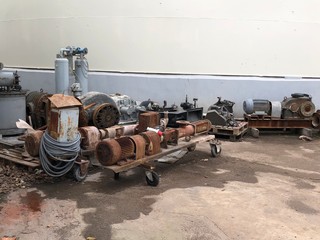 old rusty machines scrap metal iron