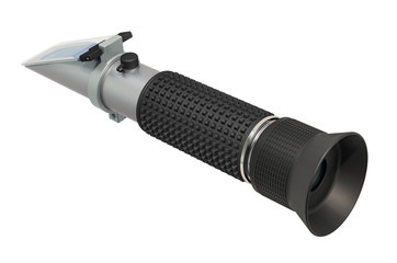 Modern Refractometer closeup, 3D rendering