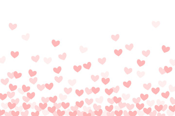 Vector romantic background with cute little hearts for Valentine's Day
