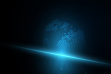 Abstract background technology graphic design. Network wireless systems and internet . Big data .Global network high speed connection data rate technology