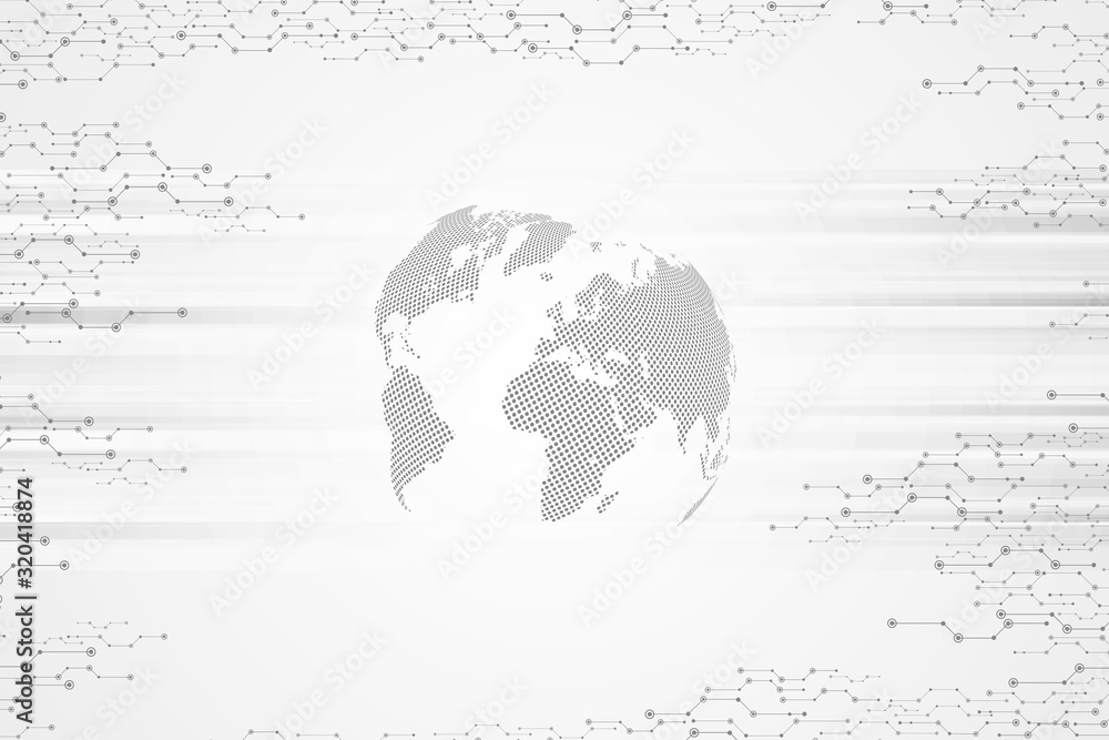 Poster abstract background technology graphic design. network wireless systems and internet . big data .glo