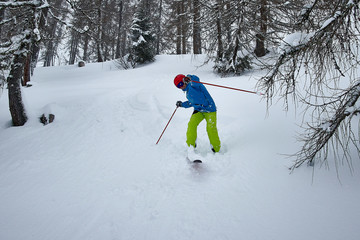 skiing freeride  extreme speed snow winter