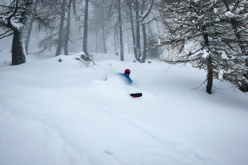 skiing freeride  extreme speed snow winter