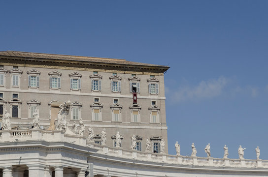 Vatican City, Rome, Italy September 29th 2018: Pope Francis ,Jorge Mario Bergoglio greeting people at Piazza San Pietro Vatican City