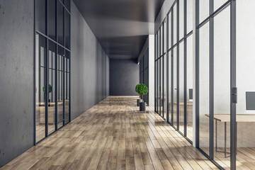 Coworking office in modern interior