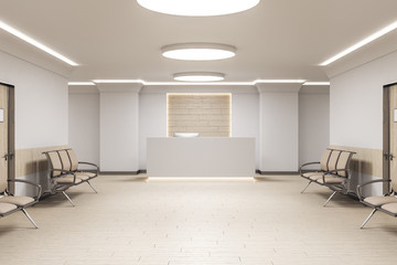 Modern waiting room in medical office