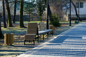 Fototapeta na wymiar bench in the park