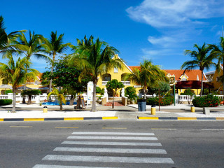 Fototapeta premium Oranjestad in Aruba - AUA