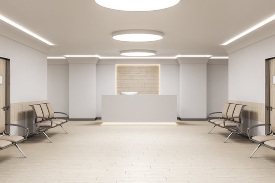 Modern Waiting Room In Medical Office