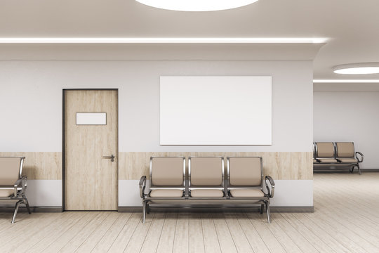 Clean waiting room in medical office